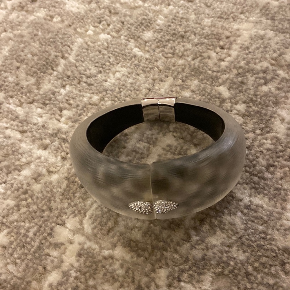 Alexis Bittar Silver and Acrylic Cuff bracelet